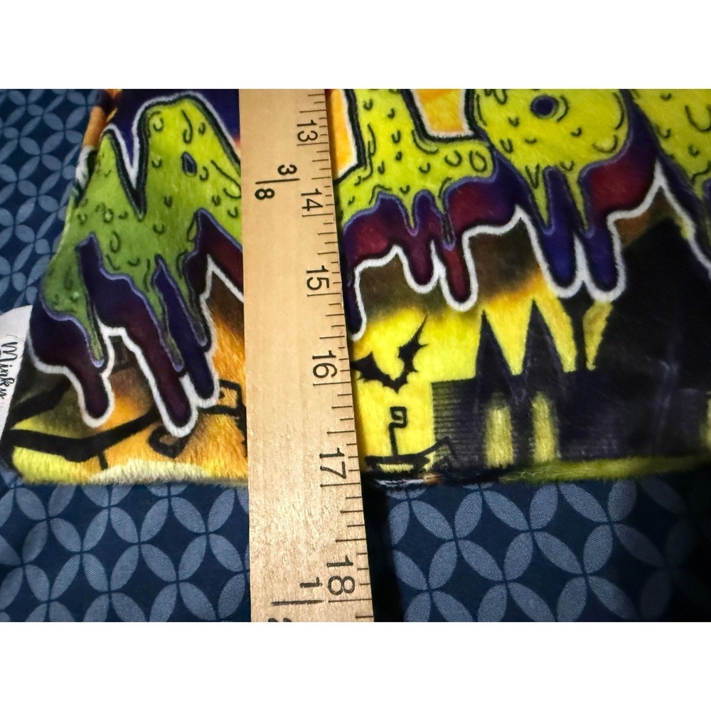 Reversible Minions Halloween Plush Tote Bag Fuzzy Lime Green Trick or Treat - Picture 7 of 15